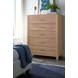 Tide And Timber Clear Oak 5 Drawer Chest