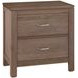 Tide And Timber Gray Oak 2 Drawer Nightstand