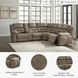 Ravenel Fossil 3 Piece Power Reclining Console LAF Sectional