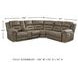 Ravenel Fossil 3 Piece Power Reclining Console LAF Sectional
