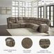 Ravenel Fossil 4 Piece Power Reclining Console LAF Sectional