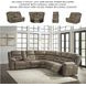Ravenel Fossil 4 Piece Power Reclining Console LAF Sectional