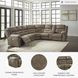 Ravenel Fossil 4 Piece Power Reclining Console RAF Sectional