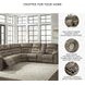 Ravenel Fossil 4 Piece Power Reclining Console RAF Sectional
