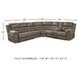 Ravenel Fossil 4 Piece Power Reclining Console RAF Sectional