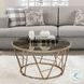 Cicatrix Black Engineered Stone and Champagne Round Coffee Table