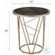 Cicatrix Black Engineered Stone and Champagne Round End Table