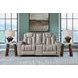 Downing Court Coin 75" Glider Reclining Loveseat with Console and Heat Massage
