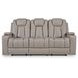 Downing Court Coin 87" Reclining Sofa with LED and USB Charging