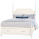 Tide And Timber White Maple Queen Pencil Poster Storage Bed