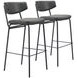 Charon Vintage Black Bar Stool Set Of 2