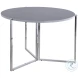 8389 Matte Gray And Chrome Foldaway Dining Table