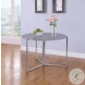 8389 Matte Gray And Chrome Foldaway Dining Table
