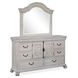 Bronwyn Alabaster 8 Drawer Dresser with Arched Mirror