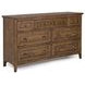 Bay Creek Toasted Nutmeg 7 Drawer Dresser with Rectangular Mirror