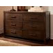Lodge and Loft Dark Oak 6 Drawer Dresser