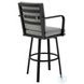 Arnauld Black Outdoor Swivel Bar Stool