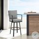 Arnauld Black Outdoor Swivel Bar Stool