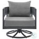 Menorca Gray Outdoor Swivel Rocking Chair