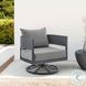 Menorca Gray Outdoor Swivel Rocking Chair