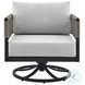 Alegria Gray Outdoor Patio Swivel Rocking Chair