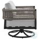 Alegria Gray Outdoor Patio Swivel Rocking Chair