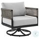 Alegria Gray Outdoor Patio Swivel Rocking Chair