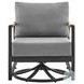 Crown Gray Outdoor Patio Swivel Glider Lounge Chair