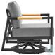 Crown Gray Outdoor Patio Swivel Glider Lounge Chair