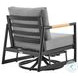 Crown Gray Outdoor Patio Swivel Glider Lounge Chair