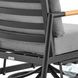 Crown Gray Outdoor Patio Swivel Glider Lounge Chair