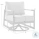 Crown Gray Outdoor Patio Swivel Glider Lounge Chair