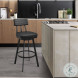 Benjamin Black Swivel Counter Height Stool