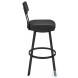 Benjamin Black Swivel Bar Stool