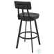 Benjamin Black Swivel Bar Stool