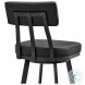 Benjamin Black Swivel Bar Stool