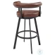 Nolagam Brown Swivel Counter Height Stool