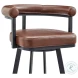 Nolagam Brown Swivel Counter Height Stool