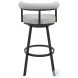 Nolagam Light Gray and Black Swivel Counter Height Stool