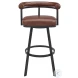 Nolagam Brown Swivel Bar Stool