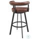 Magnolia Brown Swivel Bar Stool