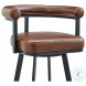 Magnolia Brown Swivel Bar Stool