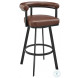Magnolia Brown Swivel Bar Stool