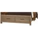 Lodge and Loft Ivory Performance Fabric King Upholstered Storage Panel Bed