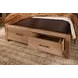 Lodge and Loft Blond Oak King Radius Storage Poster Bed