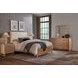 Lodge and Loft Ivory Performance Fabric King Upholstered Storage Panel Bed
