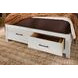 Lodge and Loft Brown Performance Fabric Queen Upholstered Storage Panel Bed