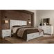 Lodge and Loft Soft White Queen Radius Storage Poster Bed