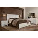 Lodge and Loft Soft White King Radius Poster Bed
