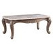 Jayceon Gray and Champagne Rectangular Marble Top Cocktail Table